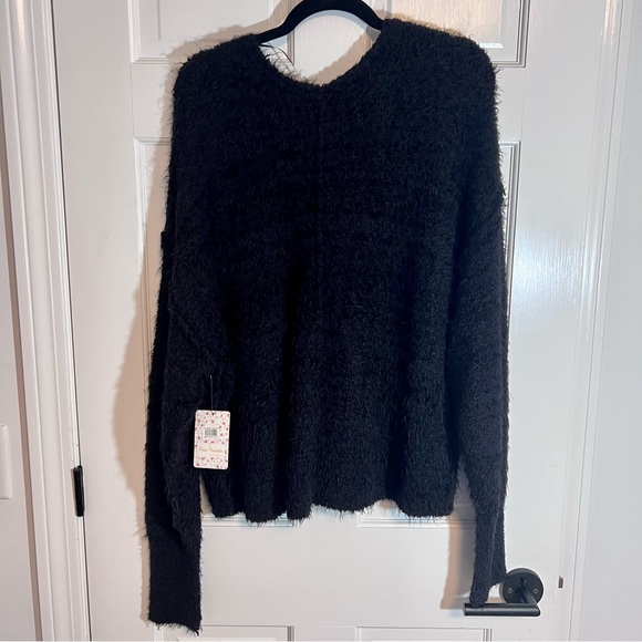Free People | Icing V-Neck Sweater, Black, Size M - NWT - Picture 7 of 13